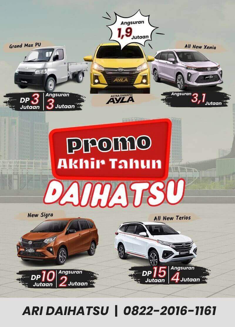 Promo Akhir Tahun Beli Mobil DP & Cicilan Murah Di Daihatsu Solo