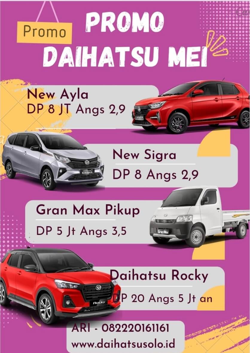Promo Mei DP Murah di Dealer Daihatsu Solo